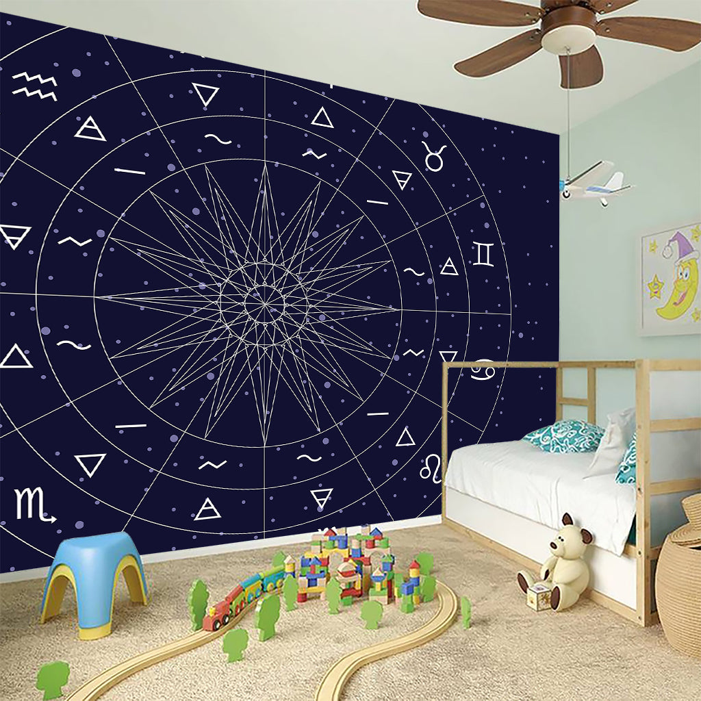 Zodiac Symbols Circle Print Wall Sticker
