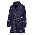 Zodiac Symbols Circle Print Women's Bathrobe