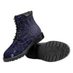 Zodiac Symbols Circle Print Work Boots