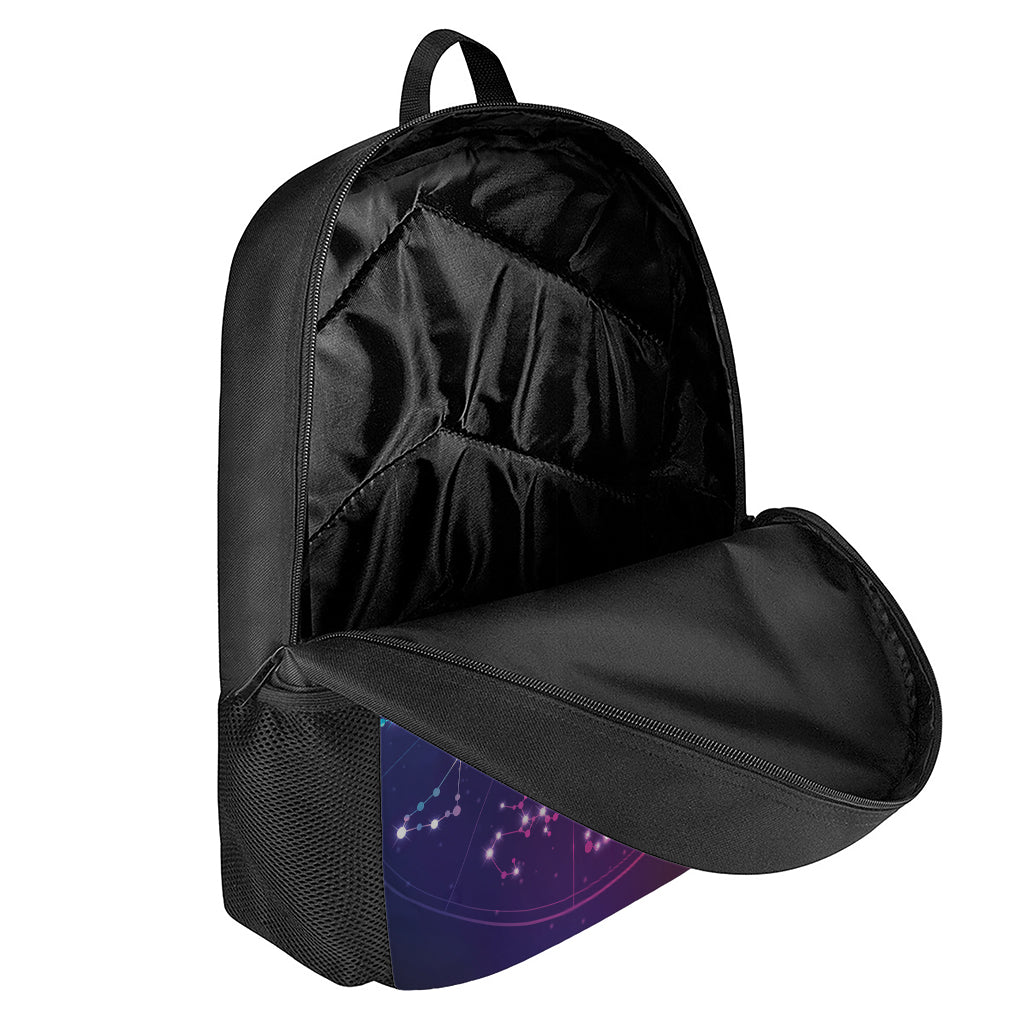 Zodiac Symbols Wheel Print 17 Inch Backpack