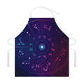 Zodiac Symbols Wheel Print Adjustable Apron