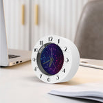 Zodiac Symbols Wheel Print Alarm Clock