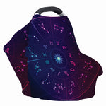 Zodiac Symbols Wheel Print Baby Seat Cover
