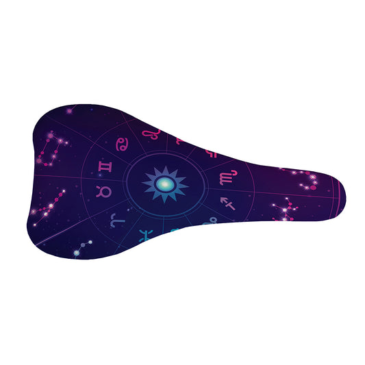 Zodiac Symbols Wheel Print Bicycle Seat Cover