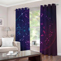 Zodiac Symbols Wheel Print Dimout Grommet Curtains