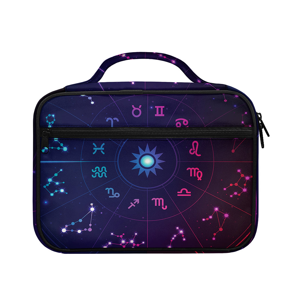 Zodiac Symbols Wheel Print Briefcase Bible Bag