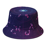 Zodiac Symbols Wheel Print Bucket Hat