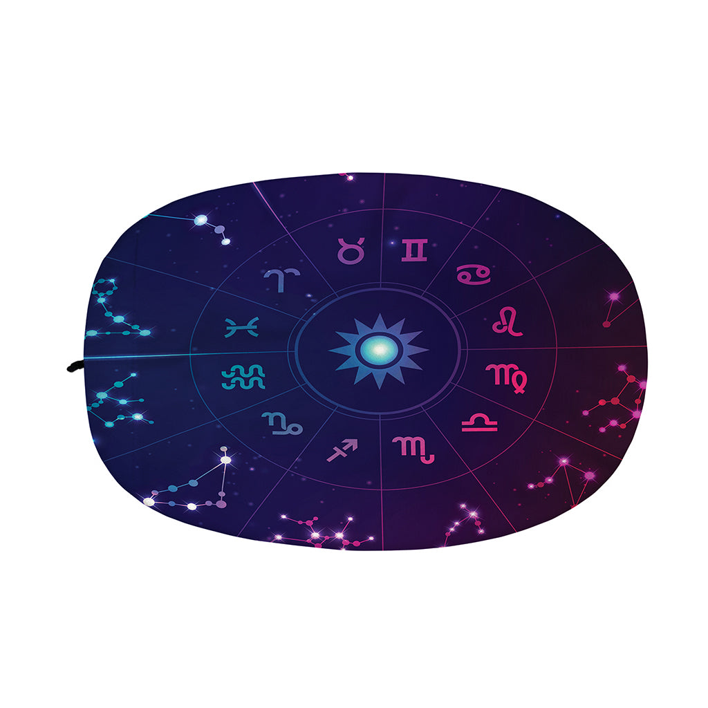 Zodiac Symbols Wheel Print Car Side Mirror Covers