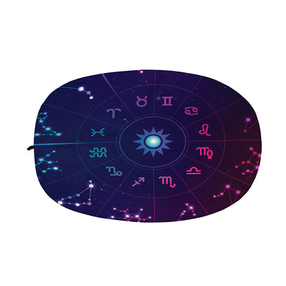 Zodiac Symbols Wheel Print Car Side Mirror Covers