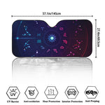Zodiac Symbols Wheel Print Car Windshield Sun Shade