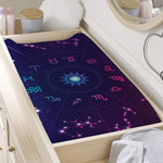 Zodiac Symbols Wheel Print Changing Pad Cover