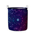 Zodiac Symbols Wheel Print Collapsible Laundry Basket