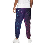Zodiac Symbols Wheel Print Cotton Pants
