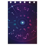 Zodiac Symbols Wheel Print Curtain