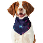 Zodiac Symbols Wheel Print Dog Bandana