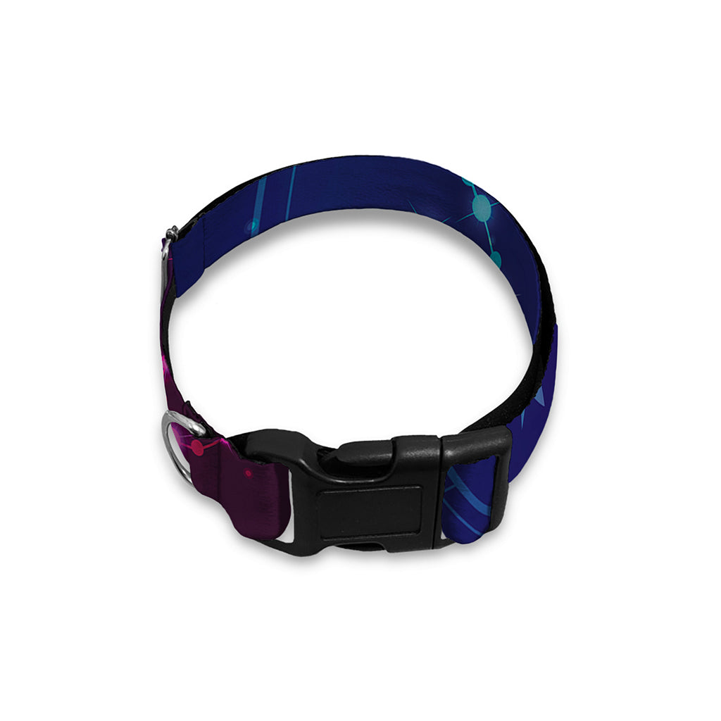 Zodiac Symbols Wheel Print Dog Collar
