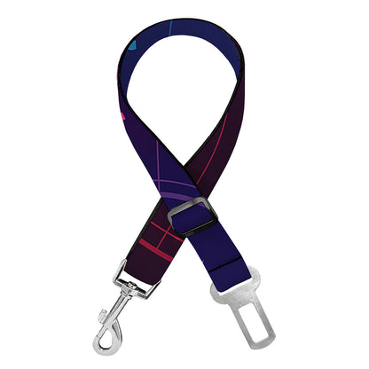 Zodiac Symbols Wheel Print Dog Seat Belt