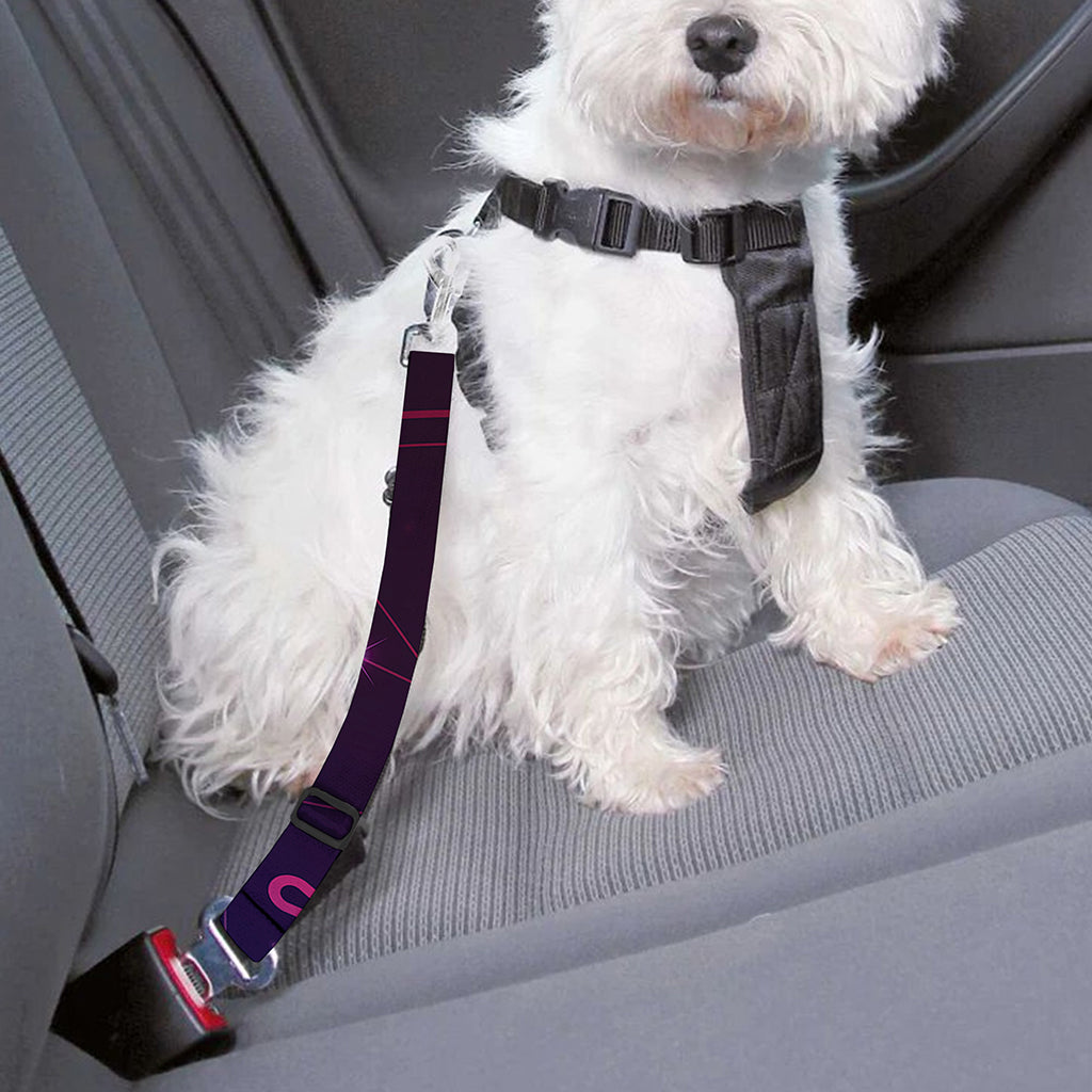 Zodiac Symbols Wheel Print Dog Seat Belt