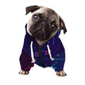 Zodiac Symbols Wheel Print Dog Zip Up Hoodie
