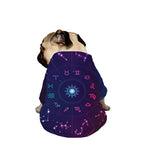 Zodiac Symbols Wheel Print Dog Zip Up Jacket