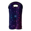Zodiac Symbols Wheel Print Double Neoprene Wine Tote