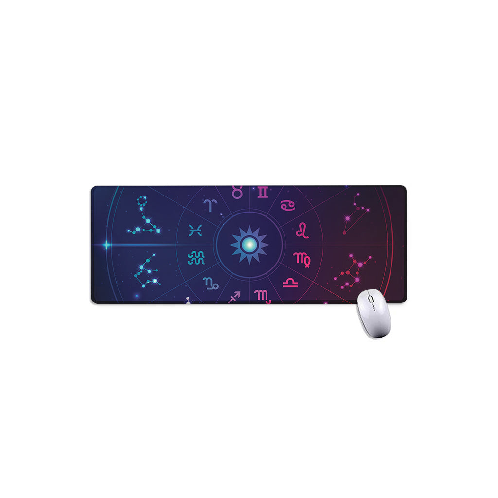Zodiac Symbols Wheel Print Extended Mouse Pad