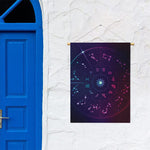 Zodiac Symbols Wheel Print Garden Flag