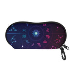 Zodiac Symbols Wheel Print Glasses Case