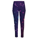 Zodiac Symbols Wheel Print High-Waisted Pocket Leggings