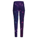 Zodiac Symbols Wheel Print High-Waisted Pocket Leggings