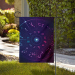 Zodiac Symbols Wheel Print House Flag