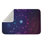 Zodiac Symbols Wheel Print Indoor Door Mat