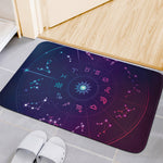 Zodiac Symbols Wheel Print Indoor Door Mat