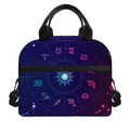 Zodiac Symbols Wheel Print Insulated Lunch Bag
