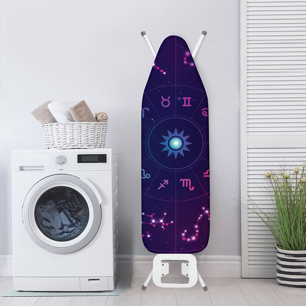 Zodiac Symbols Wheel Print Ironing Board Cover