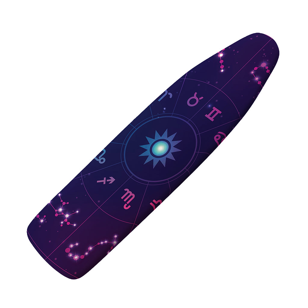 Zodiac Symbols Wheel Print Ironing Board Cover