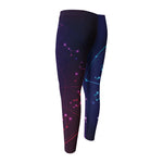 Zodiac Symbols Wheel Print Men's Compression Pants