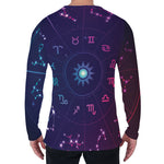 Zodiac Symbols Wheel Print Men's Long Sleeve T-Shirt