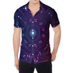 Zodiac Symbols Wheel Print Men's Shirt
