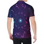 Zodiac Symbols Wheel Print Men's Shirt