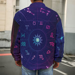 Zodiac Symbols Wheel Print Men's Shirt Jacket