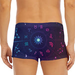 Zodiac Symbols Wheel Print Men's Short Boxer Briefs