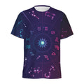 Zodiac Symbols Wheel Print Men's Athletic T-Shirt