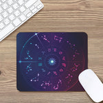Zodiac Symbols Wheel Print Mouse Pad