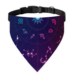 Zodiac Symbols Wheel Print Over The Collar Dog Bandana