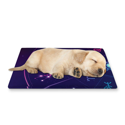 Zodiac Symbols Wheel Print Pet Cooling Mat Cover