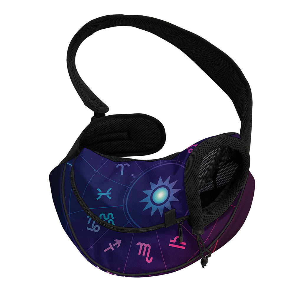 Zodiac Symbols Wheel Print Pet Sling Carrier