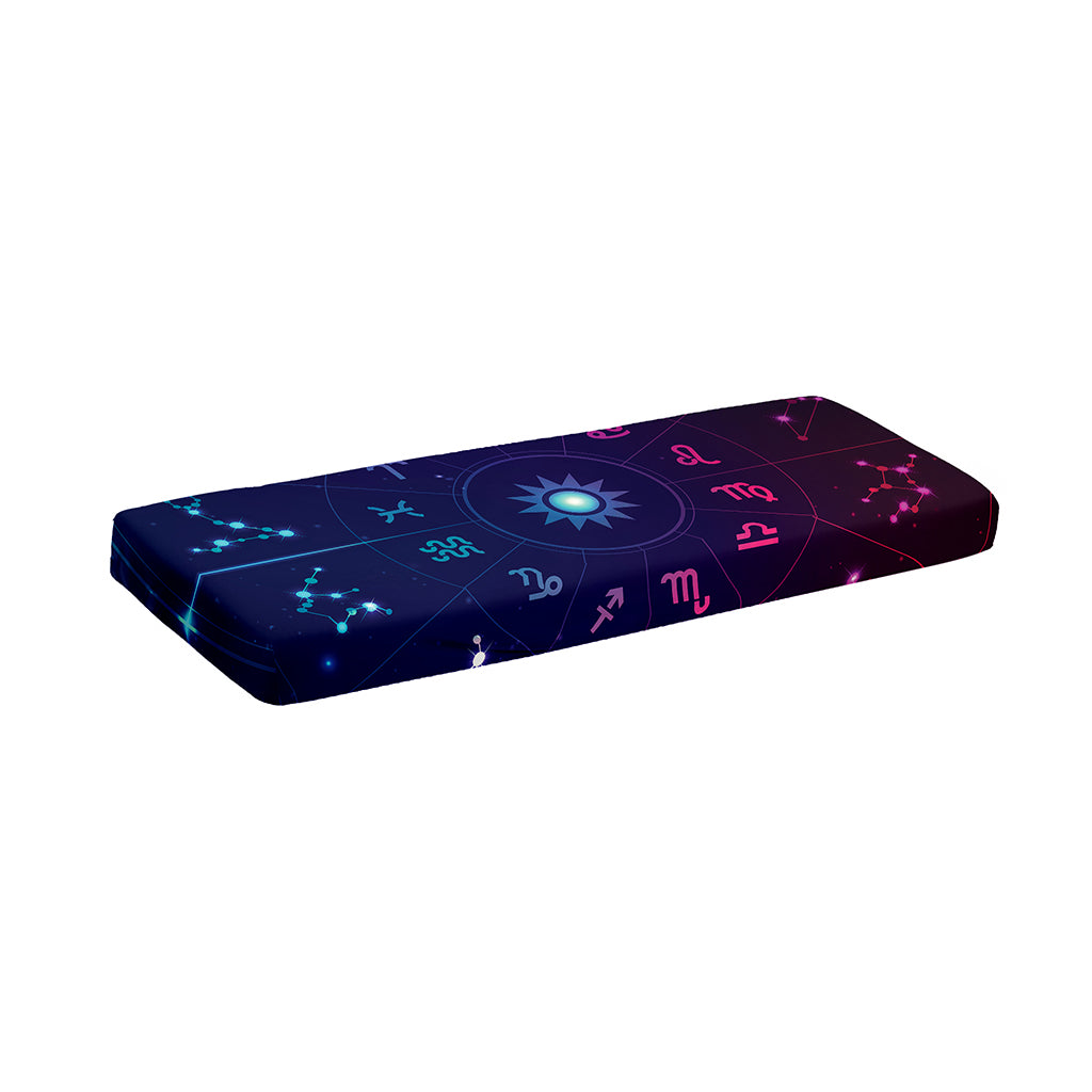Zodiac Symbols Wheel Print Piano Keyboard Cover