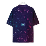 Zodiac Symbols Wheel Print Rayon Hawaiian Shirt