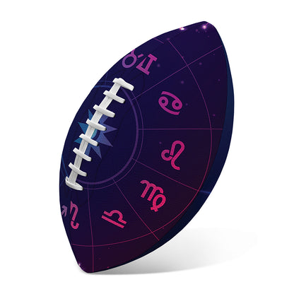 Zodiac Symbols Wheel Print Rugby Ball